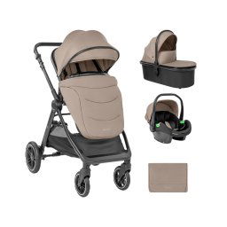 Carrito de bebé Kikkaboo 3 en 1 con capazo Ava Beige