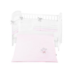 Juego de cama bordado 6 piezas 60/120 Kikkaboo Dream Big Rosa