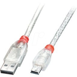 LINDY 41780 - Cable USB 2.0, conector macho a macho Mini-B, 0,2 m