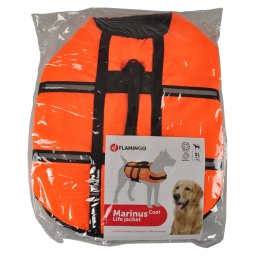 Chaleco salvavidas Flamingo, naranja para perros - Talla XL: aprox. 45 cm de largo de espalda