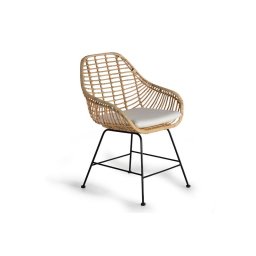 Conjunto 2 Sillones Rattan Forja Cojin Serie Rattanwund