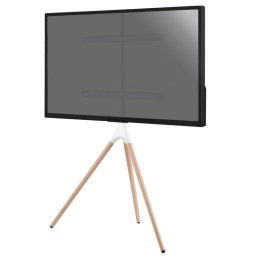 Kimex Soporte TV con Caballete para Pantallas 45"-65" Blanco/Haya
