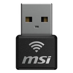 Adaptador USB WiFi MSI GUAX18N AX1800 Nano USB 2.0 Negro Windows 10/11
