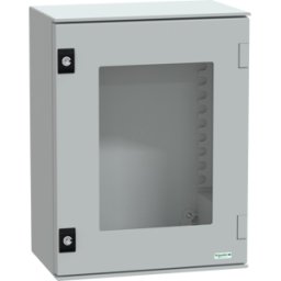 SCHNEIDER ELECTRIC NSYPLM43TG - Polyester enclosure, H 430 x W 330 x D 200 mm, trsp. door