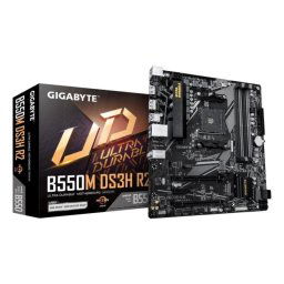 Placa base Gigabyte B550M DS3H R2 AM4 Micro ATX, DDR4, Dual M.2, 128GB, LAN 1GbE