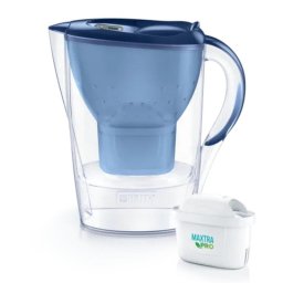 Jarra filtradora BRITA Marella 2,4L Azul Transparente Maxtra Pro 2 Cartuchos Apta Lavavajillas