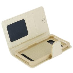 Avizar Funda Libro Dorada para Smartphone Max. 152x145x76mm
