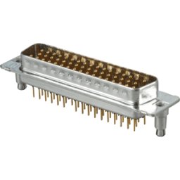D-SUB ST 50 CLIP - Conector D-SUB, 50 polos, Print, clip, ged Contactos