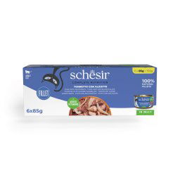 Schesir Complete Nutrition Filete en gelatina 6 x 85 g - Atún con pescado blanco