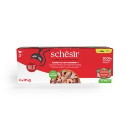 Schesir Complete Nutrition Filete en gelatina 6 x 85 g - Atún con gambas