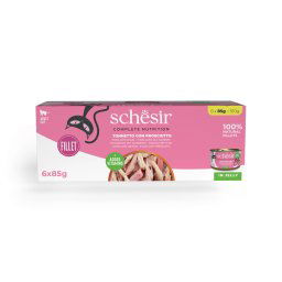 Schesir Complete Nutrition Filete en gelatina 6 x 85 g - Atún con jamón