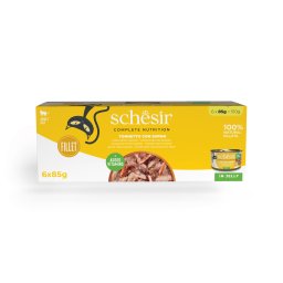 Schesir Complete Nutrition Filete en gelatina 6 x 85 g - Atún con surimi