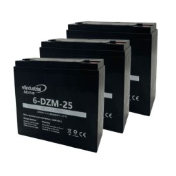 Kit de 3 Baterías de Tracción VT Industrial 6DZM25 36V 25Ah