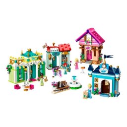 Set LEGO Disney Princesas 43246 Construcción 4 Edificios 4 Minipersonajes Tiana Aurora Cenicienta Ariel