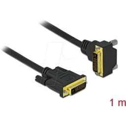 DELOCK 85893 - Cable DVI 24+1 macho a 24+1 macho acodado 1 m