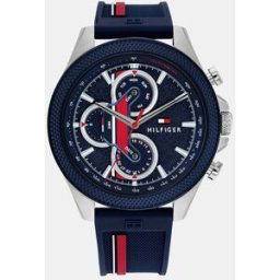 Tommy Hilfiger Reloj de hombre Clark 1792083 multifunción de silicona azul marino. Azul marino