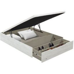 Flex Canapé abatible con zapatero 25 . Blanco veteado Cama 90 x 200 cm