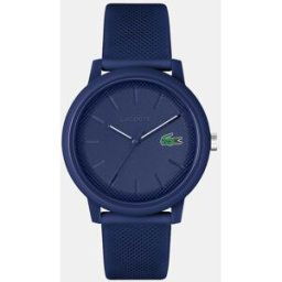 Lacoste Reloj de hombre 12.12 2011172 de silicona azul. Azul