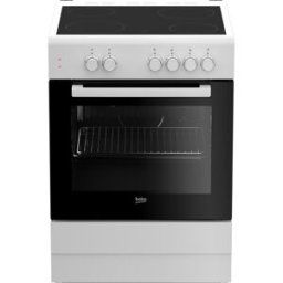 Beko Cocina compacta 60 cm, placa vitrocerámica 4 zonas y horno convección - FSS67000GW. Blanco