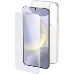 Cellular Line Kit de funda + cristal protector Cellularline para Samsung Galaxy S25. Transparente