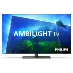 Philips TV OLED 164cm (65') 65OLED818/12 UHD 4K, Ambilight 3 lados, Google TV, P5 AI Intelligent, HDR10 / HDR10+, Dolby Vision, Smart TV. Cromo satinado