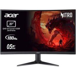Acer Monitor PC Gamig curvo 69cm (27') Nitro ED271UP3bmiipx, 180 Hz QHD ZeroFrame, HDR10 FreeSync Premium. Negro