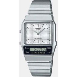 Casio Reloj de hombre Vintage New Combi AQ-800E-7AEF de acero. Plata