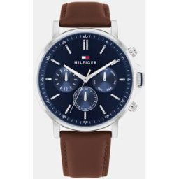 Tommy Hilfiger Reloj de hombre Tyson 1710585 multifunción de piel marrón. Marrón