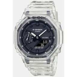 Casio Reloj de hombre G-Shock Skeleton GA-2100SKE-7AER de resina transparente. Natural