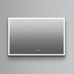 Ledimex Espejo de baño rectangular con luz frontal Suiza . Negro 90 x 80 cm