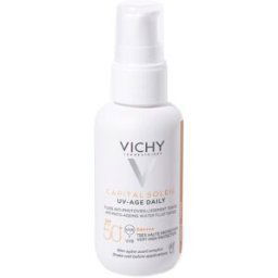 Vichy Protector solar UV-AGE Daily con Color Water Fluid Antifotoenvejecimiento UVB SPF50+ UVA . 40 ml