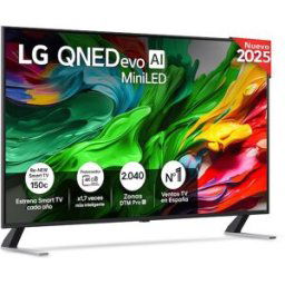 LG TV QNED evo MiniLED AI 139cm (55') 55QNED85A6C, 4K Smart TV. Negro