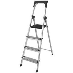 BriCor Escalera Doméstica Aluminio 4 Peldaños. Aluminio