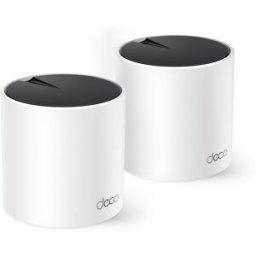 TP-Link Sistema WiFi 6 AI Mesh Deco X55, AX3000, Cobertura hasta 420m2, Banda 160MHz, MU-MIMO, OFDMA, (2 nodos). Blanco