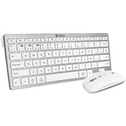SUBBLIM Combo de teclado y ratón inalámbricos Multidispositivo blanco. Blanco / Plata