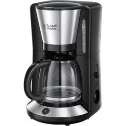 Russell Hobbs Cafetera de goteo Adventure con jarra de cristal de capacidad de 1,25 litros. Inox