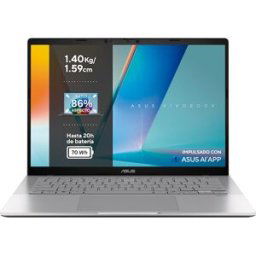 Asus Portátil Vivobook S 14 S3407CA-LY078W, Intel Core Ultra 5-225H, 16GB, 1TB SSD, 14', W11. Plata