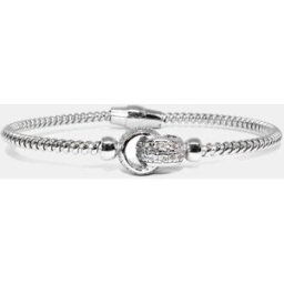 Alexandra Plata Pulsera Sunset de plata con circonitas. Blanco