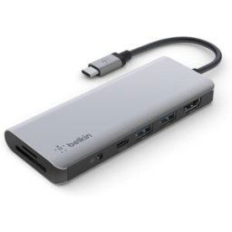 Belkin Adaptador hub Connect USB-C multipuerto 7 en 1. Aluminio