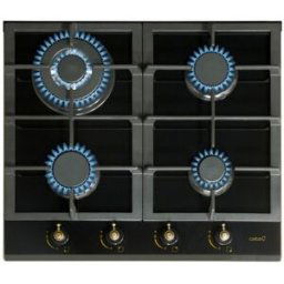 Cata Placa gas 4 quemadores - RCI 631 BK. Cristal negro