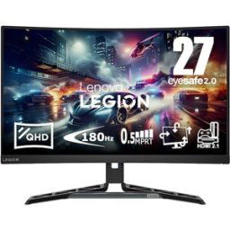 Lenovo Monitor PC Gaming curvo 69cm (27') Legion R27qc-30, 180 Hz, QHD. Negro