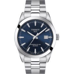 Tissot Reloj de hombre colección Gentleman automático de acero bicolor. Plata