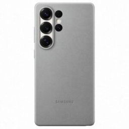 Samsung Funda de cuero vegano gris para Galaxy S25 Ultra. Gris