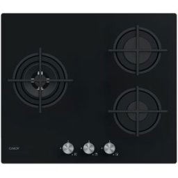 Candy Placa gas 3 quemadores - CSG63B4PB. Cristal negro