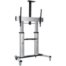 Fonestar Soporte de suelo para TV LED STS-40106P de 152,4 a 254 cm (60 a 100''). Plata