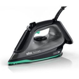 Braun Plancha de vapor TexStyle 5 SI5277GR con suela cerámica y función de vaporización vertical. Negro / Verde