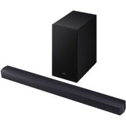 Samsung Barra de sonido HW-B450F, Dolby 2.1 y DTS Virtual:X, 5.1 con 3 altavoces, 300W, Subwoofer inalámbrico 6.5' 220W. Negro titanium