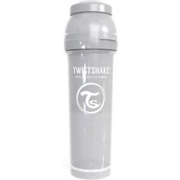 Twistshake Biberón Anticólico Tetina Silicona (330 ml.). Gris niño