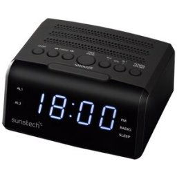 Sunstech Radio reloj despertador FRD35UBK. Negro