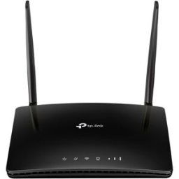 TP-Link Router 4G TL-MR6400, 300Mbps, Ethernet LAN/WAN, doble antena. Negro